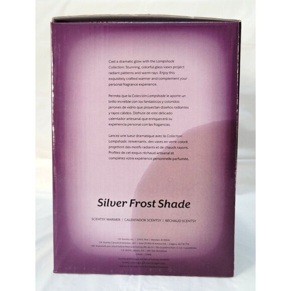 Scentsy Lampshade Collection SILVER FROST SHADE #25670 Retired - No Base - Picture 13 of 15